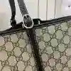 GUCCI GG CANVAS EMBLEM MAXI TOTE BAG BEIGE/BLACK 2025 – BG110