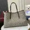 GUCCI GG CANVAS EMBLEM MAXI TOTE BAG BEIGE/BLACK 2025 – BG110