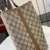 GUCCI GG CANVAS EMBLEM MAXI TOTE BAG BEIGE/BROWN 2025 – BG111