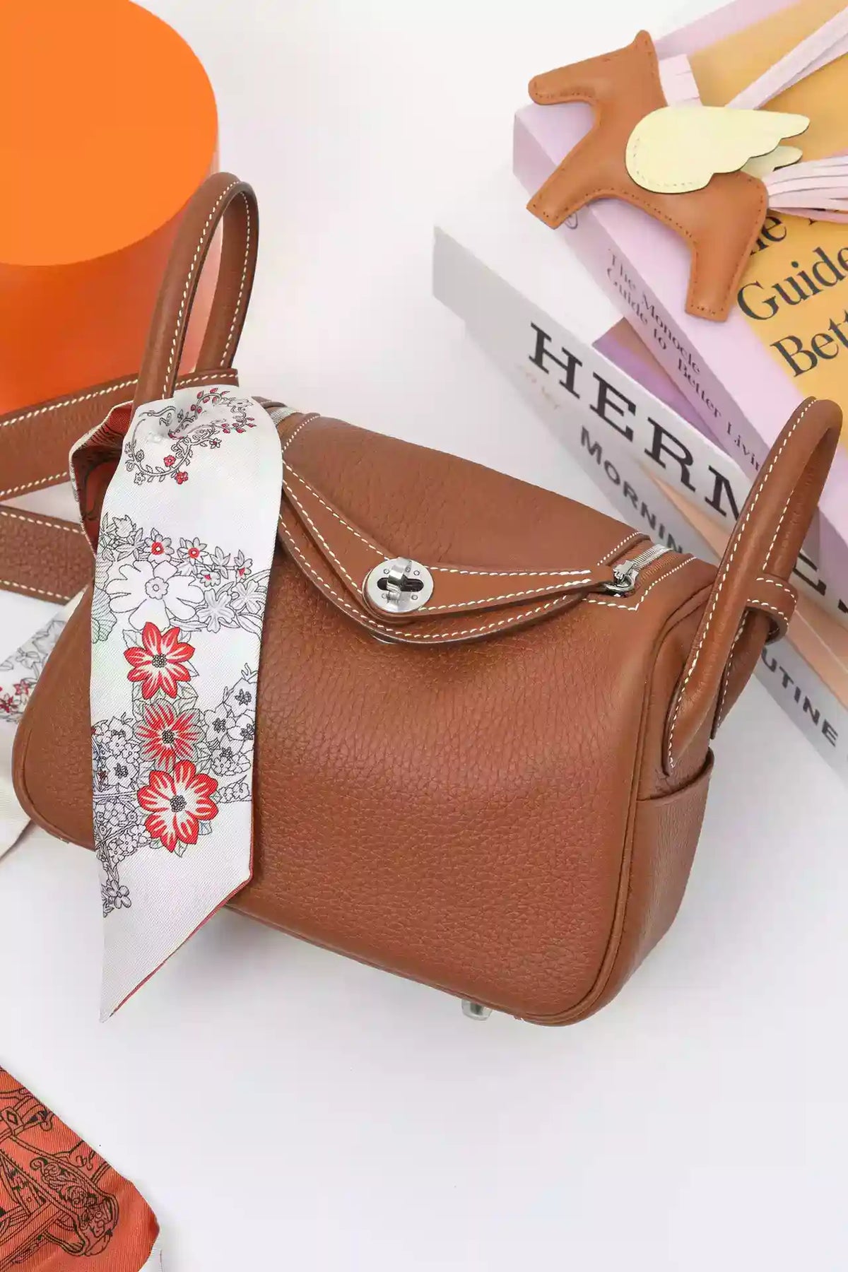 Hermès Gold Clemence Mini Lindy II Palladium Hardware – HW190