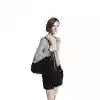 GUCCI B MEDIUM SHOULDER BAG IN GG LEATHER BLACK 2025 – BG103