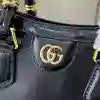 GUCCI DIANA LEATHER SMALL TOTE BAG BLACK 2025 – BG099