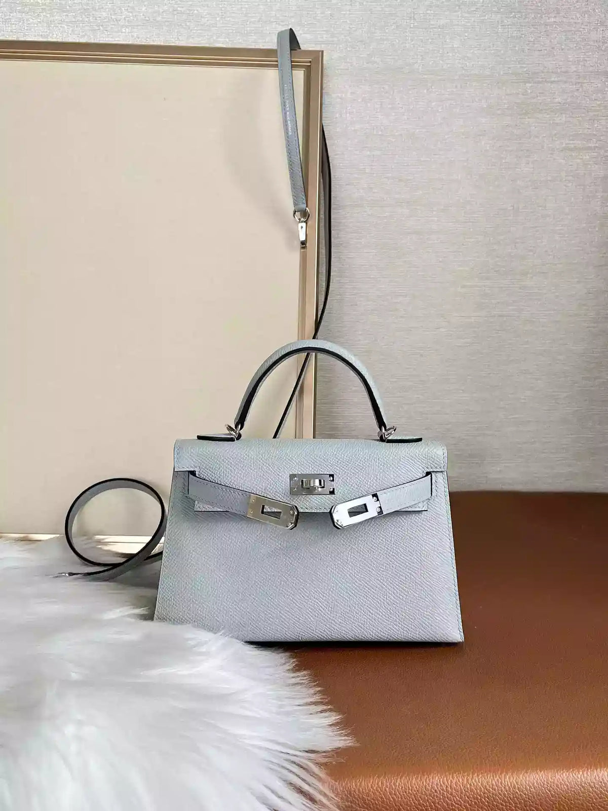 Hermès Bleu Glacier Epsom Mini Kelly 20 II Palladium Hardware – HW191