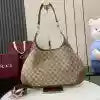 GUCCI B MEDIUM SHOULDER BAG IN GG CANVAS BROWN 2025 – BG104