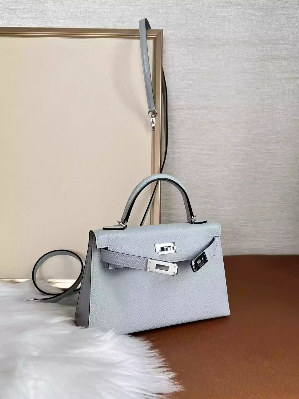 Hermès Bleu Glacier Epsom Mini Kelly 20 II Palladium Hardware – HW191