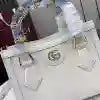 GUCCI DIANA LEATHER SMALL TOTE BAG WHITE 2025 – BG100