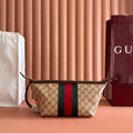 GUCCI ESSENCE CLASSIC GG CANVAS TOILETRY BAG IN BROWN – BG165