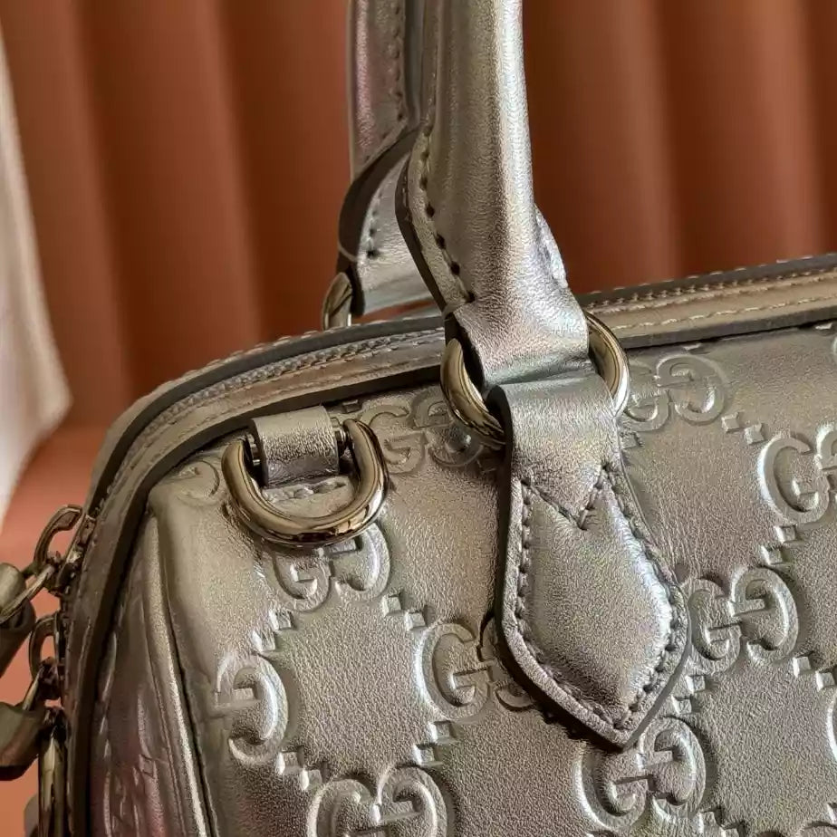 GUCCI GG EMBLEM SMALL HANDLE BAG – BG214