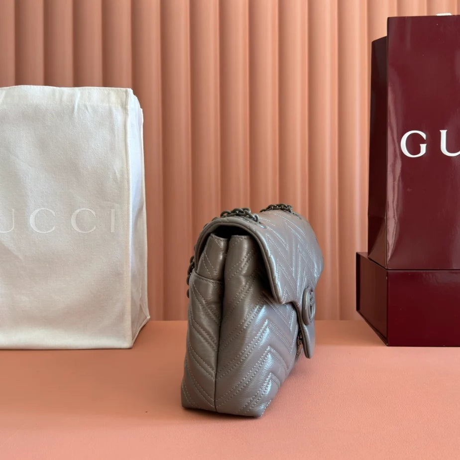 GUCCI GG MARMONT MEDIUM SHOULDER BAG IN GREY – BG209