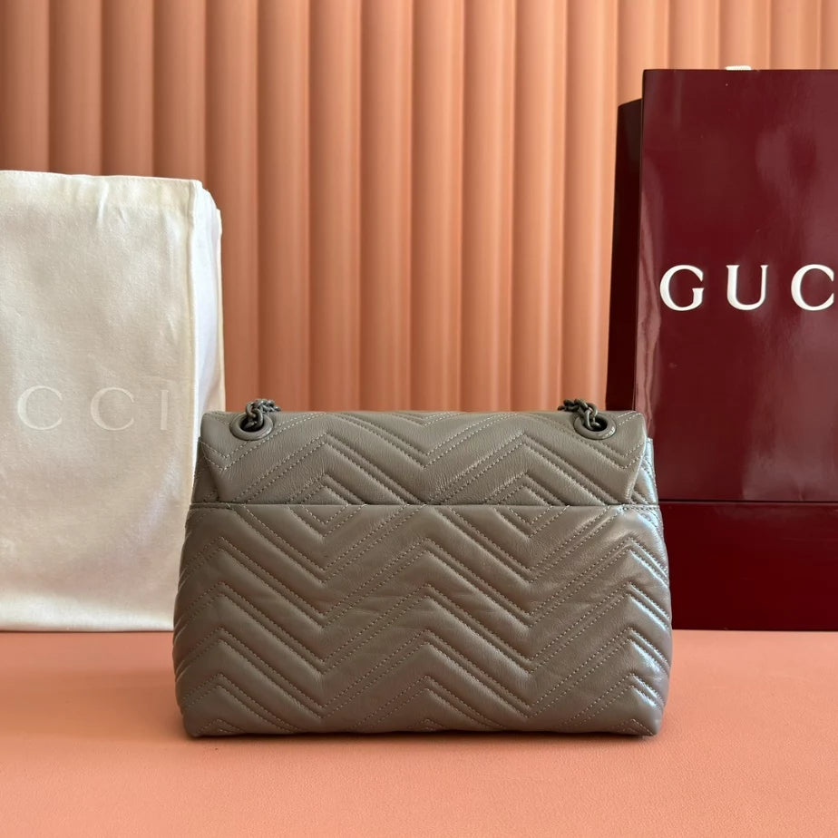 GUCCI GG MARMONT MEDIUM SHOULDER BAG IN GREY – BG209