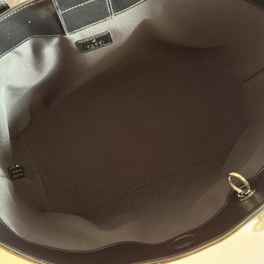 GUCCI GG MARMONT MEDIUM TOTE BAG IN BLACK LEATHER – BG217