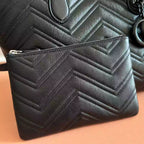 GUCCI GG MARMONT MEDIUM TOTE BAG IN BLACK LEATHER – BG217