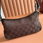 GUCCI GOSSIP SMALL SHOULDER BAG IN DARK BROWN GG CANVAS – BG166