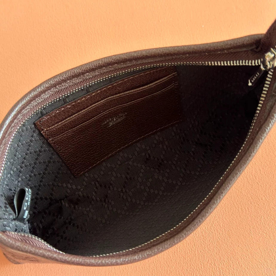 GUCCI GOSSIP SMALL SHOULDER BAG IN DARK BROWN GG CANVAS – BG166