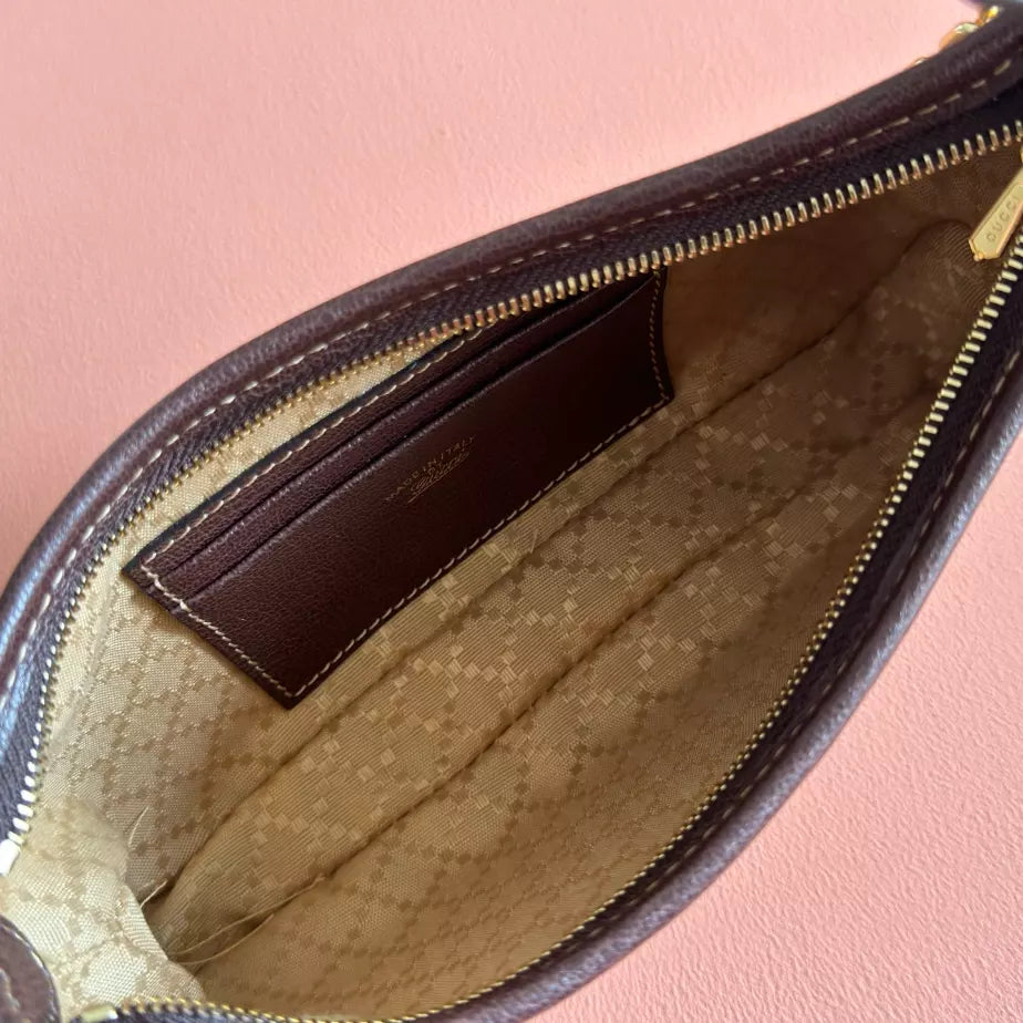 GUCCI GOSSIP SMALL SHOULDER BAG IN SAND AND BROWN GG CANVAS – BG167