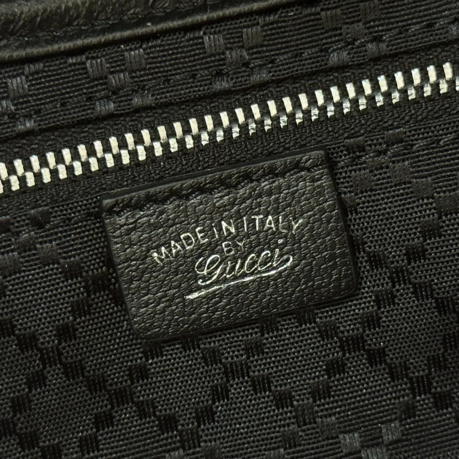 GUCCI JACKIE SMALL SHOULDER BAG IN BLACK GG CANVAS – BG186