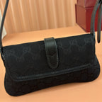 GUCCI JACKIE SMALL SHOULDER BAG IN BLACK GG CANVAS – BG186