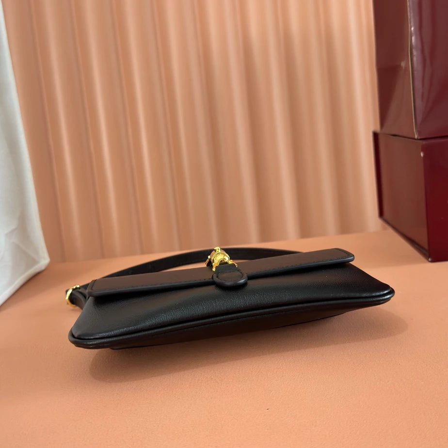 GUCCI JACKIE SMALL SHOULDER BAG IN BLACK LEATHER – BG188