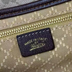 GUCCI JACKIE SMALL SHOULDER BAG IN SAND AND BROWN GG CANVAS – BG187