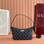 GUCCI LADY LUNETTA SMALL SHOULDER BAG IN DARK BLUE GG DENIM – BG155