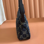 GUCCI LADY LUNETTA SMALL SHOULDER BAG IN DARK BLUE GG DENIM – BG155