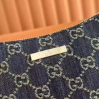 GUCCI LADY LUNETTA SMALL SHOULDER BAG IN DARK BLUE GG DENIM – BG155