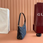 GUCCI LADY LUNETTA SMALL SHOULDER BAG IN DARK BLUE GG DENIM – BG155