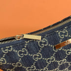 GUCCI LADY LUNETTA SMALL SHOULDER BAG IN DARK BLUE GG DENIM – BG155