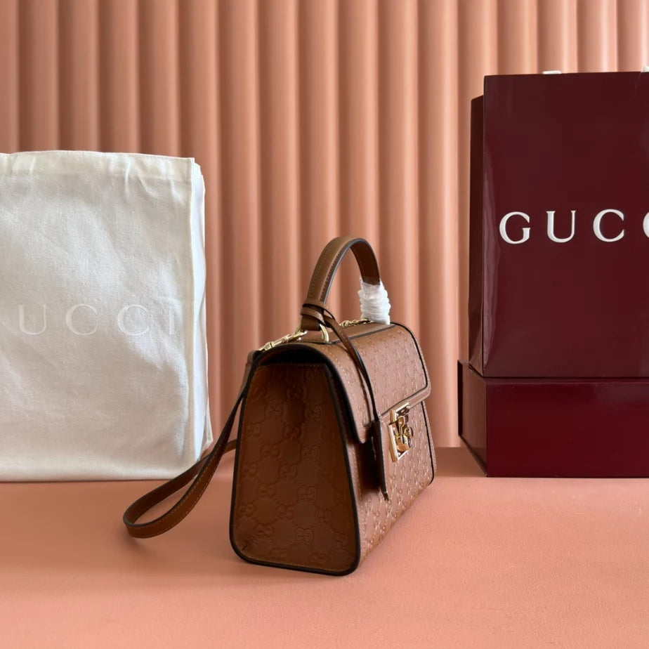 GUCCI PADLOCK MEDIUM TOP HANDLE BAG – BG220