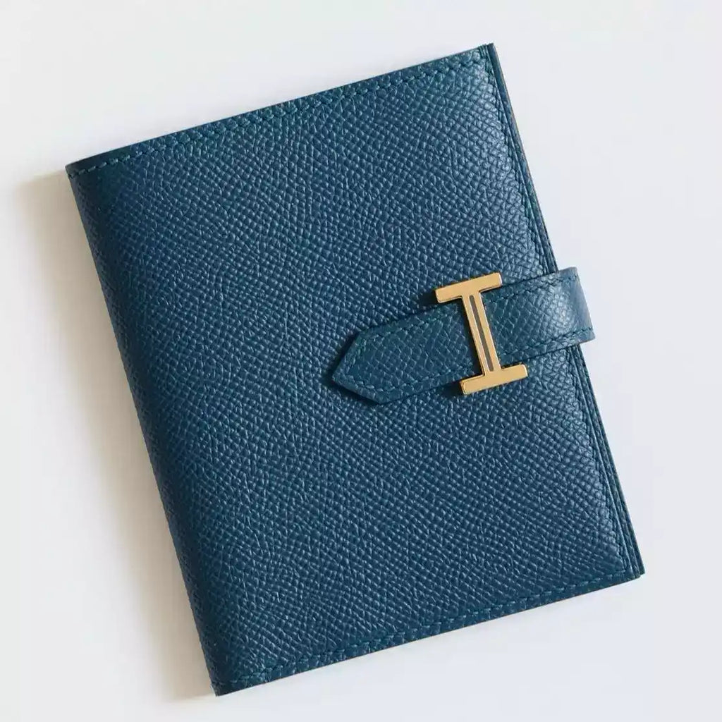 Hermes Bearn Compact Handmade Wallet in Deep Blue Epsom Calfskin – HW154