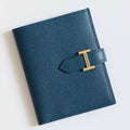 Hermes Bearn Compact Handmade Wallet in Deep Blue Epsom Calfskin – HW154