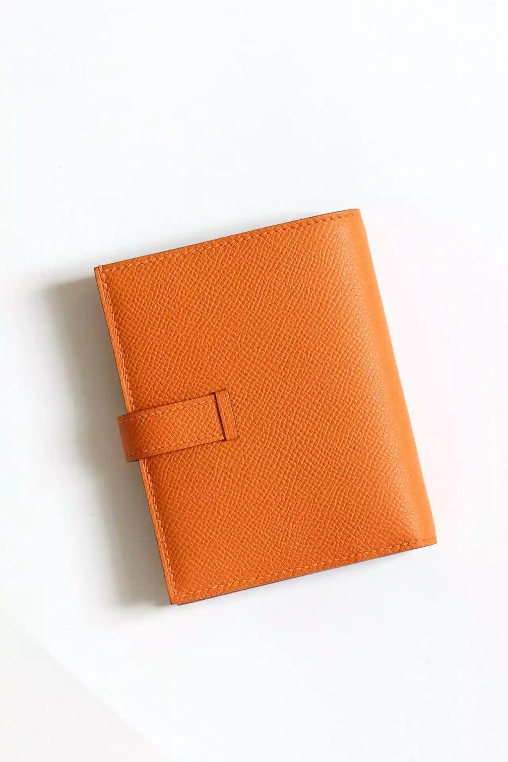 Hermes Bearn Compact Handmade Wallet in Orange Epsom Calfskin – HW149
