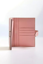 Hermes Bearn Compact Handmade Wallet in Rose Sakura Chevre Mysore Goatskin – HW150