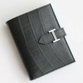 Hermes Bearn Compact Wallet in Black Matte Alligator Leather – HW171