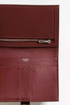 Hermes Bearn Compact Wallet in Bordeaux Shiny Alligator Leather – HW168