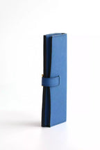Hermes Bearn Long Handmade Wallet in Blue France Epsom Calfskin – HW142