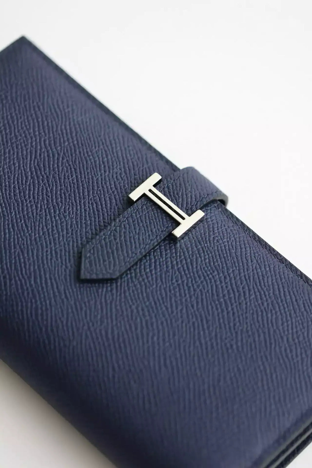 Hermes Bearn Long Handmade Wallet in Blue Saphir Epsom Calfskin – HW158