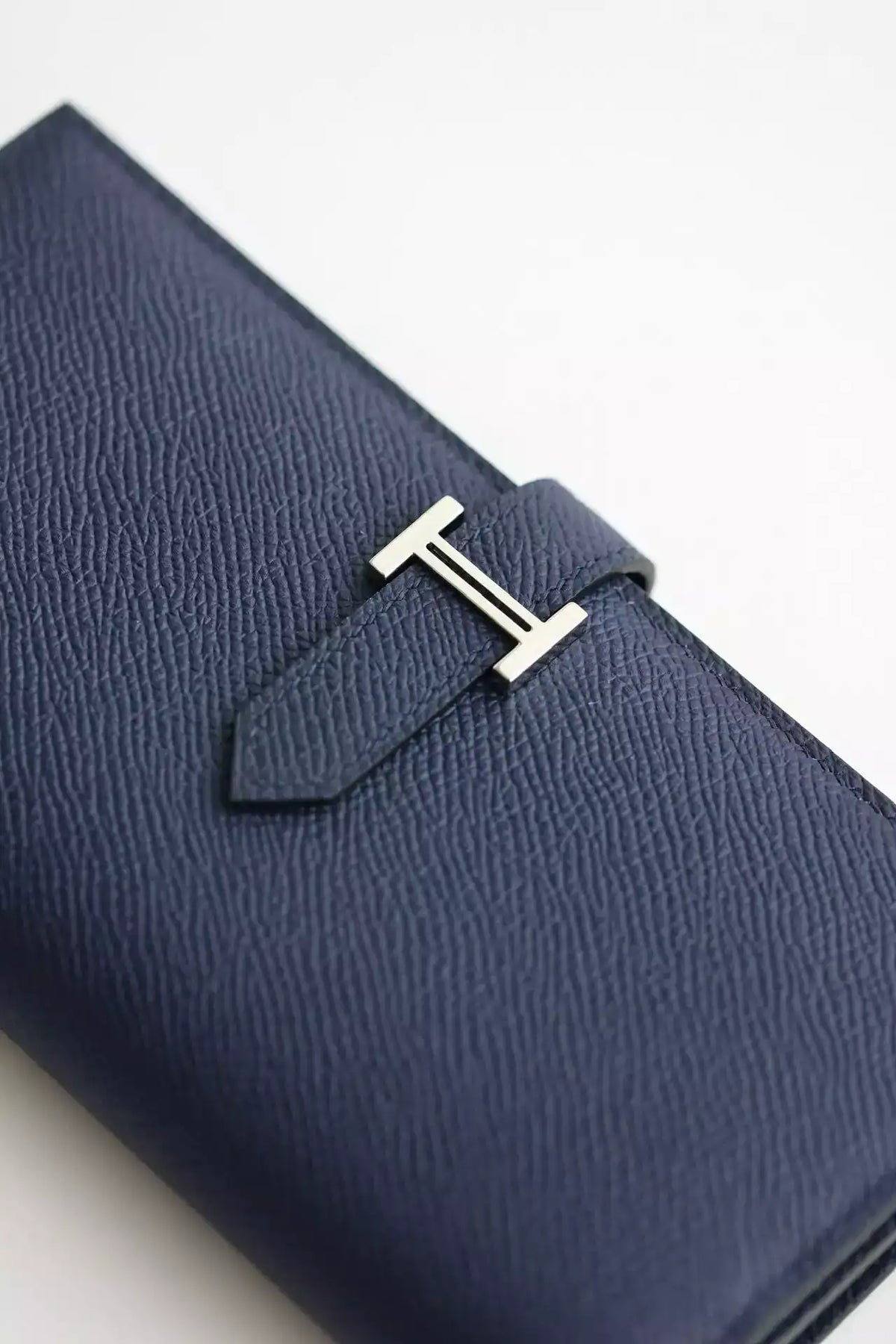 Hermes Bearn Long Handmade Wallet in Blue Saphir Epsom Calfskin – HW158