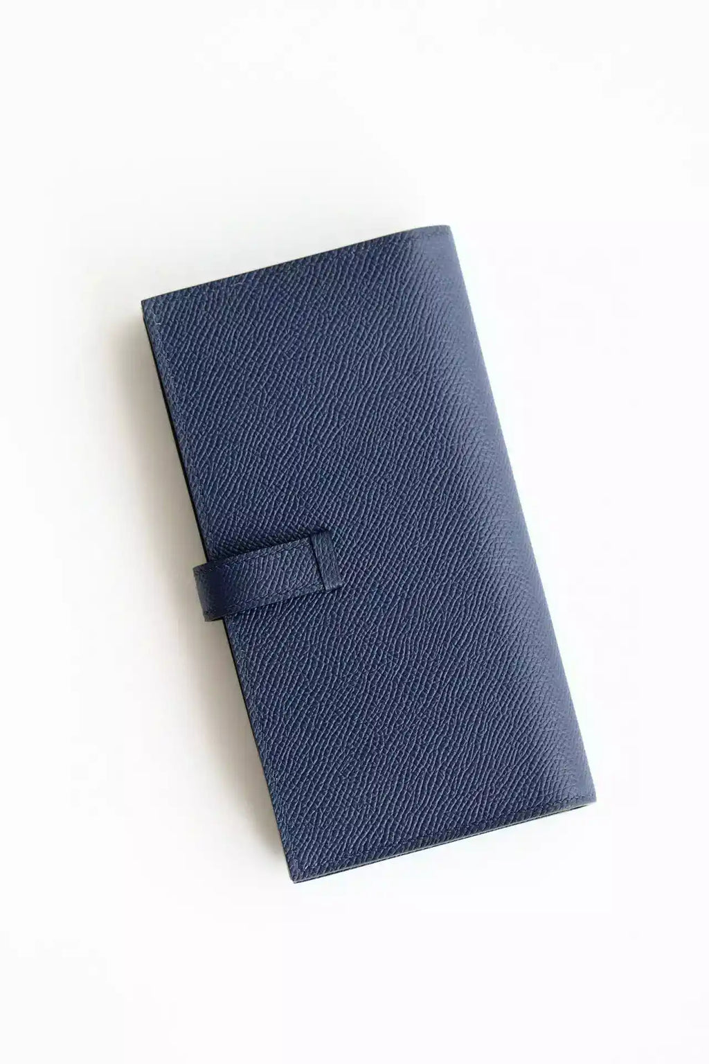 Hermes Bearn Long Handmade Wallet in Blue Saphir Epsom Calfskin – HW158