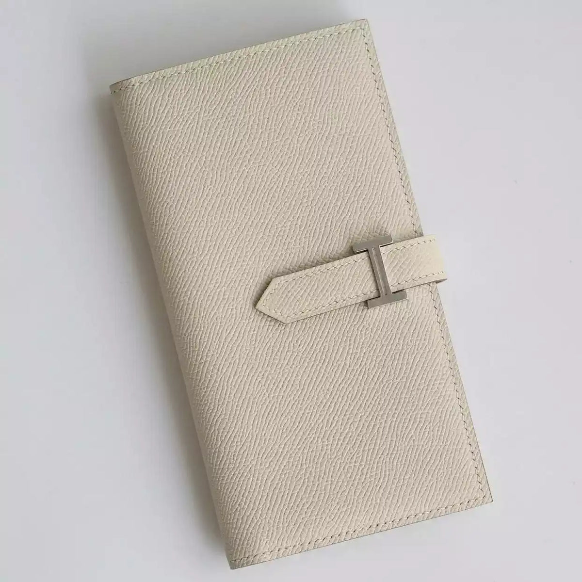 Hermes Bearn Long Handmade Wallet in Craie Epsom Calfskin – HW155