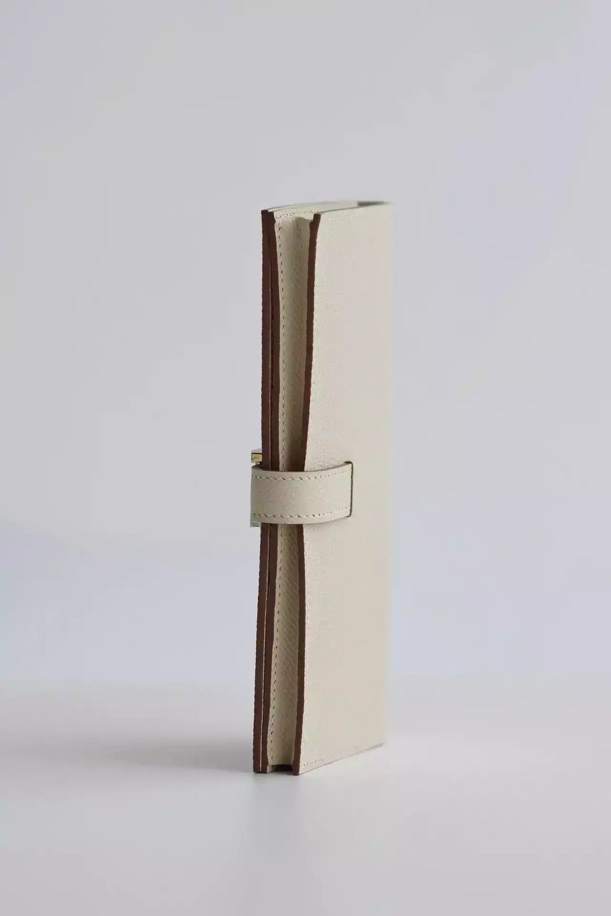 Hermes Bearn Long Handmade Wallet in Craie Epsom Calfskin – HW155