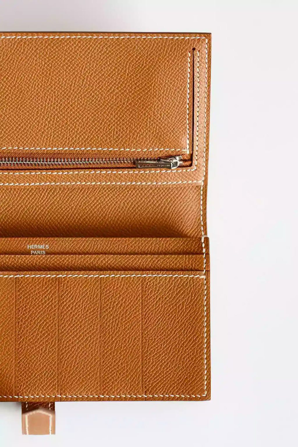 Hermes Bearn Long Handmade Wallet in Gold Epsom Calfskin – HW145