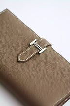 Hermes Bearn Long Handmade Wallet in Taupe Epsom Calfskin – HW144