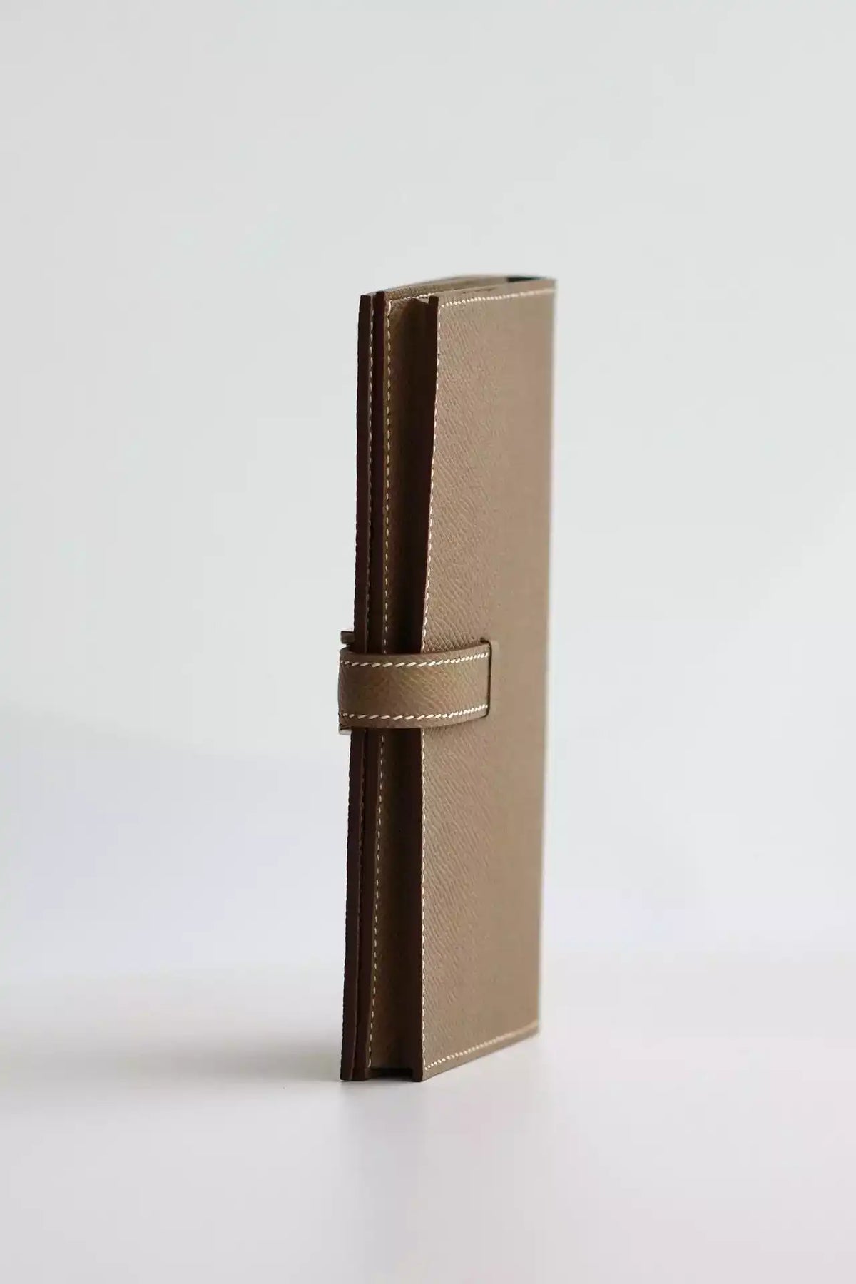 Hermes Bearn Long Handmade Wallet in Taupe Epsom Calfskin – HW144