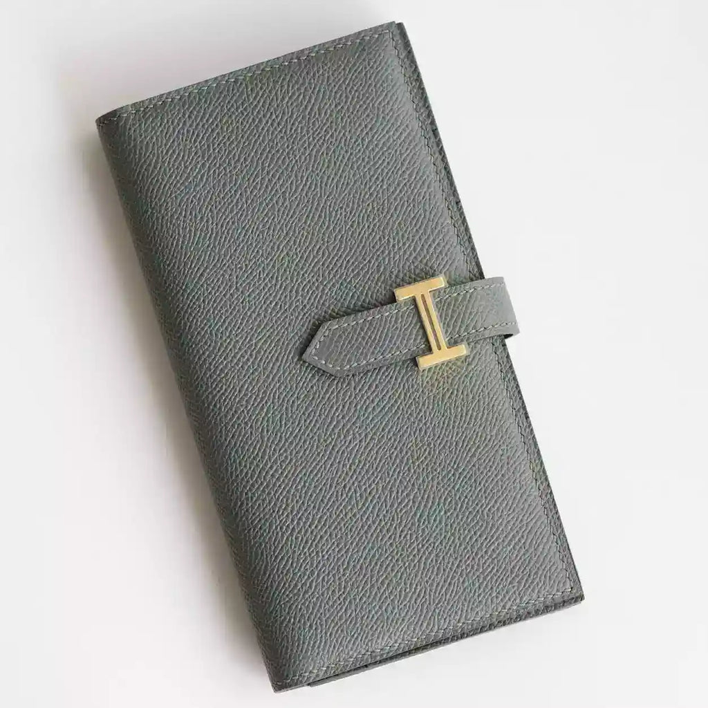 Hermes Bearn Long Handmade Wallet in Vert Amande Epsom Calfskin – HW141