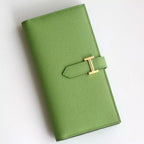 Hermes Bearn Long Handmade Wallet in Vert Criquet Epsom Calfskin – HW143
