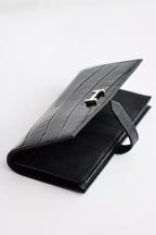 Hermes Bearn Long Wallet in Black Shiny Alligator Leather – HW165