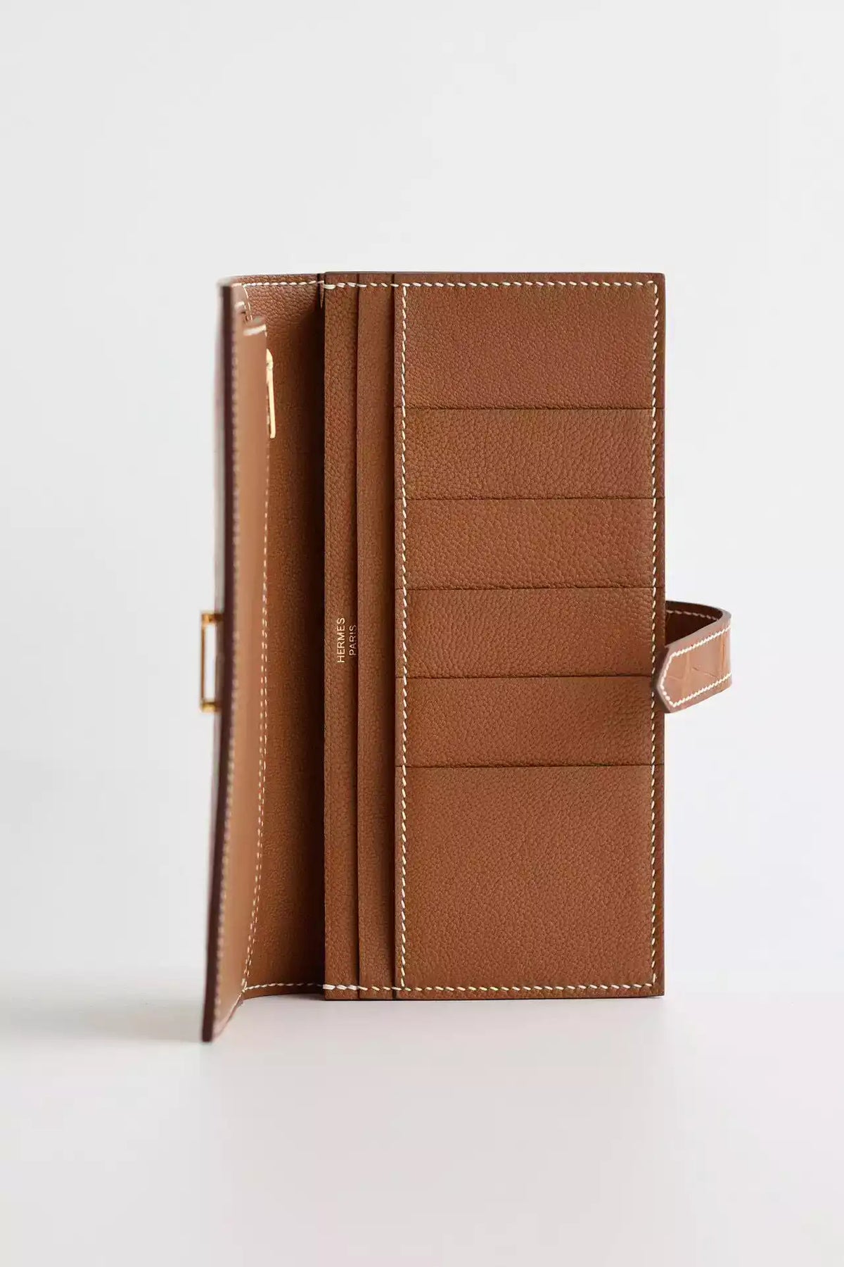 Hermes Bearn Long Wallet in Gold Matte Alligator Leather – HW164