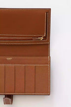 Hermes Bearn Long Wallet in Gold Matte Alligator Leather – HW164