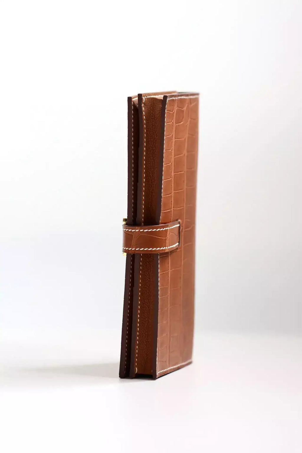 Hermes Bearn Long Wallet in Gold Matte Alligator Leather – HW164